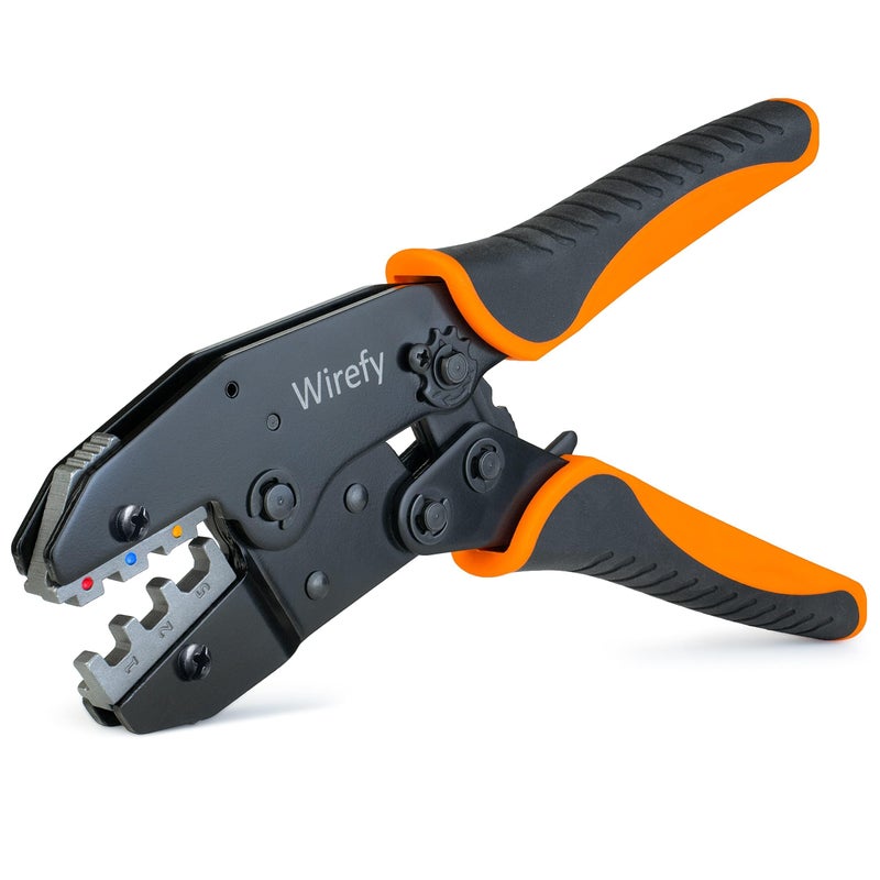 Wirefy Wire Crimping Tool for Heat Shrink 22-10 AWG | Ratcheting Wire Crimper Tool | Terminal Crimp Connectors Pliers | Connectors Crimp for Electrical Robust Terminal Connections - Image 1